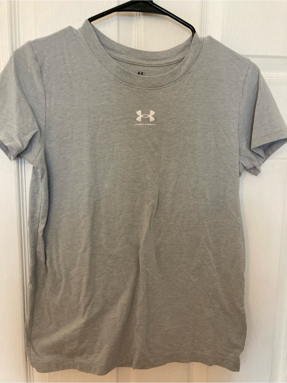 Under Armour Light Gray Women's Short Sleeve Logo Tee